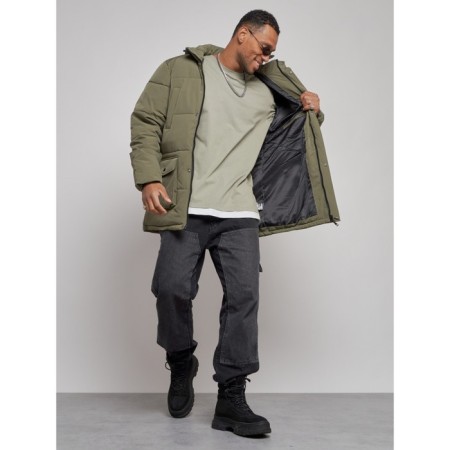 Extensive male winter park, size 56, green color-3
