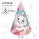 Paper cap "Kita Marie", cats aristocrats