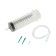 Technical syringe for pumping fluid, 500 ml, tube 100 cm