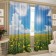 Set of curtains yellow dandelions 147x267 +/- 3cm 2pcs, Gabardin, p/e