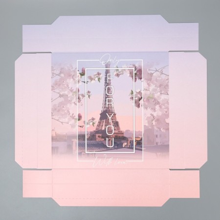 Gift folding box, packaging, “for you”, 26 x 26 x 8 cm-5