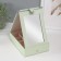Casket leatherette for jewelry with a dinosauric mirror Green 15x21.5x5.5 cm