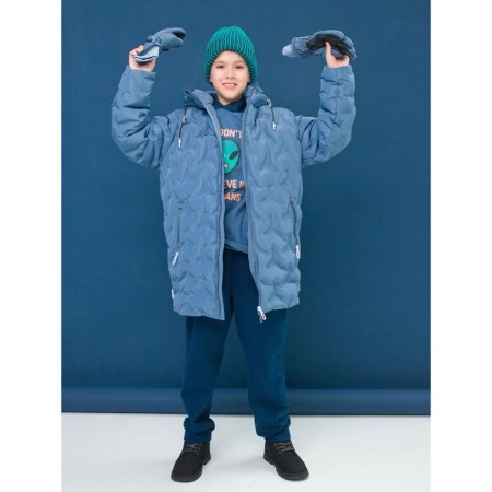 Hudy for the boy Pelican, height 116 cm, blue color-5