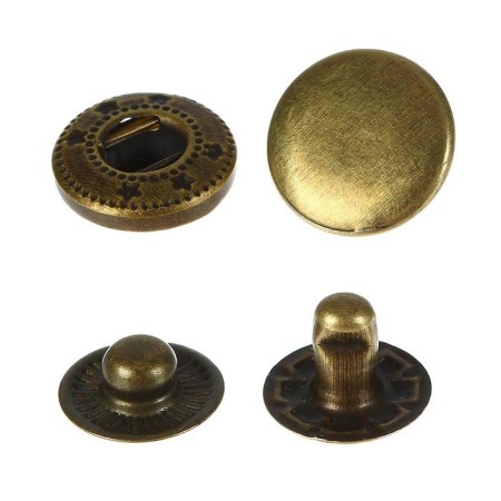 Button 1.2 cm, color gold, packaging 100 pieces-1