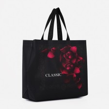 Household bag without fastening, black color