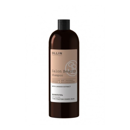 Hair shampoo OLLIN Professional Professional Salon Beauty, with flax seeds, 1000 ml