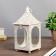 Summary metal, glass for 1 candle "flashlight with oval windows" white 23.5x10.2x11.7 cm