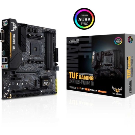 The ASUS TUF Gaming B450M-Plus II, AM4, B450, 4XDDR4, DVI, HDMI, MATX.