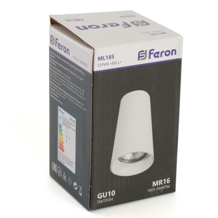 Ceiling light Feron ML185, IP20, GU10, 35 W, 70x70x110 mm, white color-8