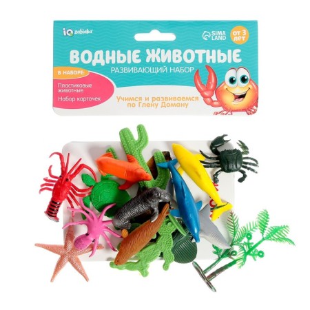 Developing set with “water animals” cards, according to the method of Doman-6