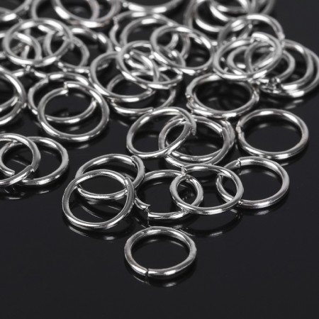 Connective ring 1 × 7 mm (set 50 g, ± 410 pcs.) SM-982, silver color