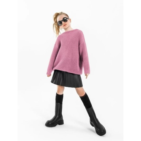 Свитер для девочки Amarobaby Knit Soft, рост 128 см, цвет розовый-3