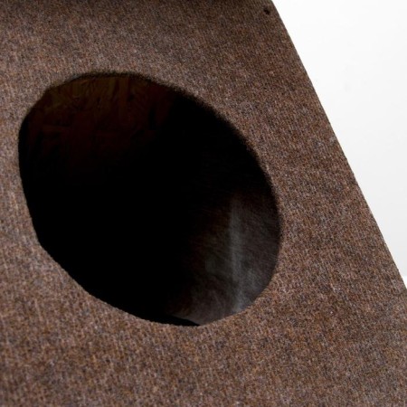 House for cats with a clamp "X", folding with a hammock, carpet, mix of flowers-4