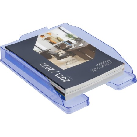 Horizontal "expert" tray, tinted blue-6