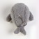 Soft toy "Kit" on a key fob, 11 cm, color gray color