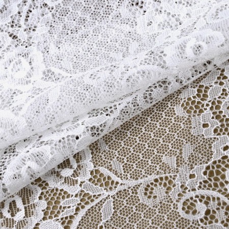 Lace elastic fabric, 195 mm × 2.7 ± 0.5 m, white color-1
