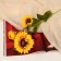 Artificial flowers "Sunflower Galant" 9x62 cm, yellow