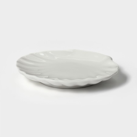 Porcelain dish Magistro "shell", d = 10 cm, white color-2