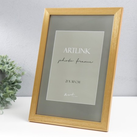 Photo frame plastic "Zlata" 21x30 cm, golden-1