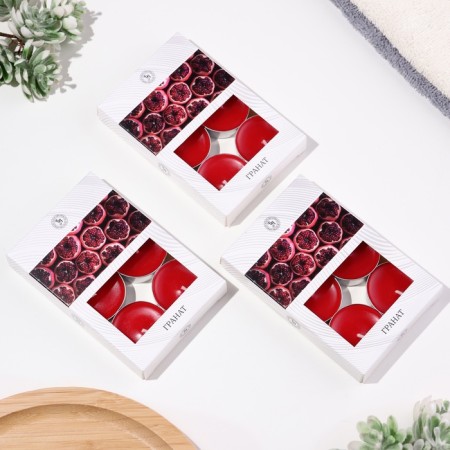 Candles of tea flavored "grenade" in gift boxes, 18 pcs-3