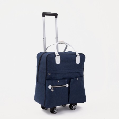 Road bag 2 in 1 on wheels 20 ", a lightning department, 4 outer pockets, blue color-2