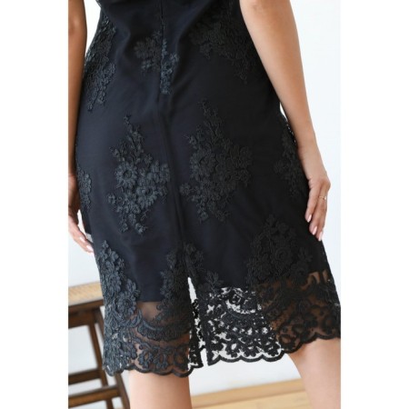 Female dress, size 52, black color-11