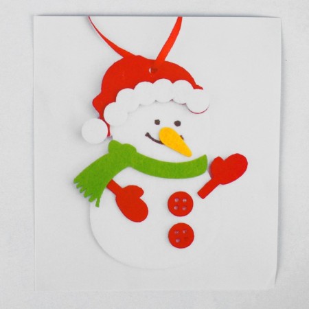 Set for creativity - Create a Christmas tree decoration from the felt "Funny Snowman"-2