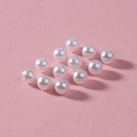 Sewing pearls, d = 6 mm, 250 g, white color-1