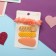 Hair set "Toliman" (1 elastic band-6 cm, 3 invisible- 5 cm) orange
