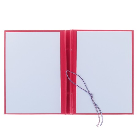 Folder "Master dissertation" Bumvinyl, scallops/suture, without paper, red color (capacity up to 300 sheets)-1