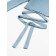 TOP for a girl with long sleeves on Generation ties, height 128 cm, blue color