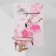 Pin with pendants "hairdresser", 5.5 cm, color pink gold
