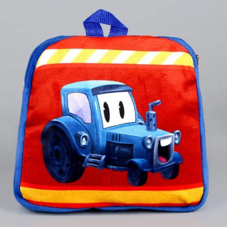 Baby plush backpack for the boy "Tractor", 23 × 23 × 7 cm-2