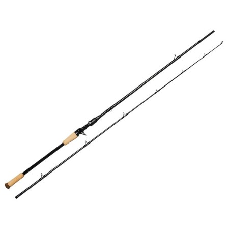 Caste rod. LJ Black Sense BBS Jerk & Twitch 150 7’5 ", Test 40-110, length 2.26 m.