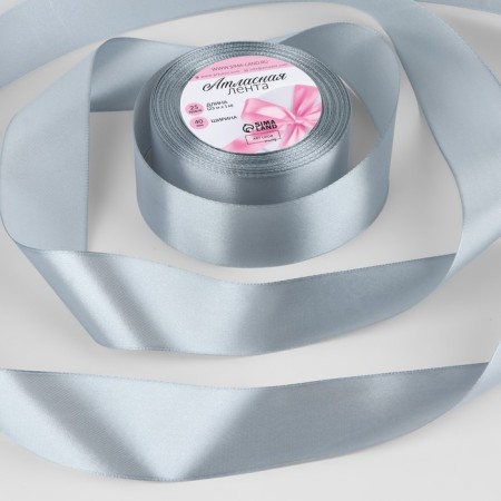 Satin tape, 40 mm × 23 ± 1 m, color ash No. 59