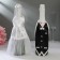 Decoration for champagne "Wedding waltz" white