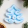 Figure soap "snake Christmas tree" blue on white, 40g