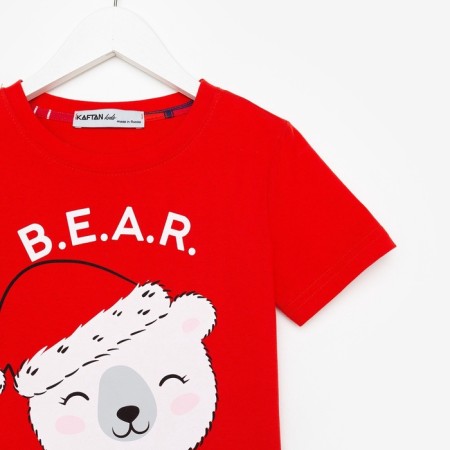 Пижама для девочки новогодняя KAFTAN "Bear", размер 32 (110-116)-8