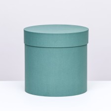 Hat box, emerald, 18 x 18 cm