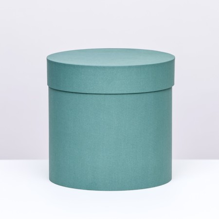 Hat box, emerald, 18 x 18 cm