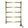 Domoterm electric heated towel rail "Calipso", 500 x 500 mm, 5 crossbars, rights, bronze