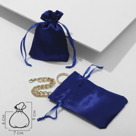 Site gift bag, 7 × 9 cm, blue color