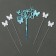 Set for decorating "Happy Birthday" butterflies, set 4 pcs, color gold