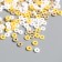 Beads for PVC creativity "Rings of white-yellow" set ≈ 330 pcs 0.1x0.4x0.4 cm