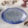 Black lunch plate Magistro "Blue Diamond", D = 24.5 cm, blue color