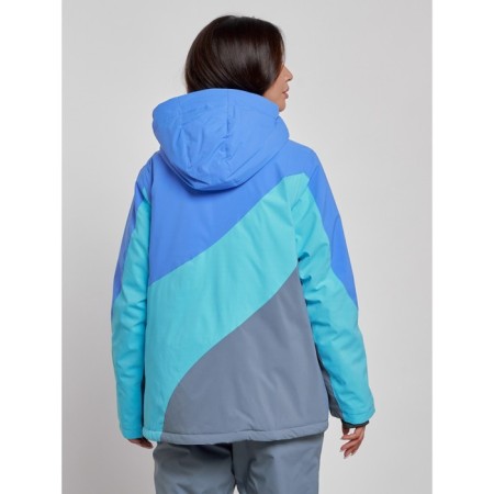Ski jacket female winter, size 58, blue color-3
