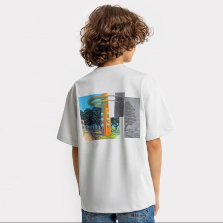 T-shirt for a boy, color gray ice, height 104-110 cm-1