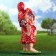 Garden figure "Strawberry Gnome" 22x28x54cm