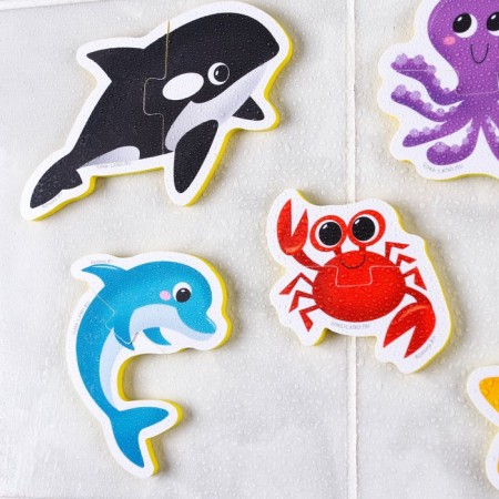 Soft puzzle for kids "sea animals", 5 puzzles, crumb me-6