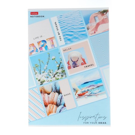 A4 notebook, 80 sheets, ruler, "bright emotions", cover of shallow cardboard, selective matte varnish, block 65 g/m2, 3v mix-2